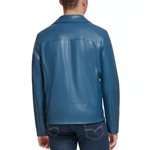 mens-lapel-collar-blue-faux-leather-motorcycle-jacket