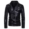 mens-multi-zipper-pockets-black-faux-leather-belted-jacket