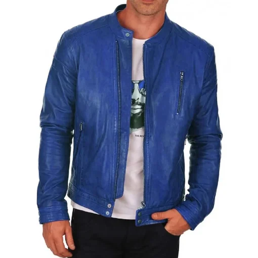 mens-slim-fit-blue-faux-leather-biker-jacket