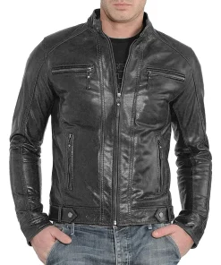 mens-slim-fit-cafe-racer-black-faux-leather-jacket