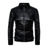 mens-stand-collar-black-faux-leather-metal-ring-jacket