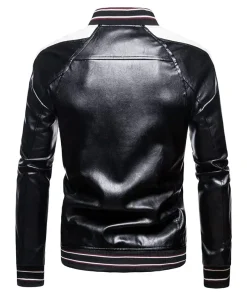 mens-stand-collar-faux-leather-black-and-white-biker-jacket