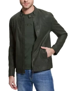 mens-vintage-green-faux-leather-jacket