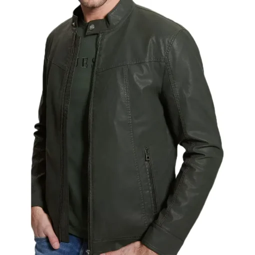 mens-vintage-green-faux-leather-jacket