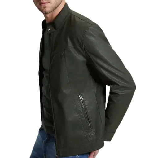 mens-vintage-green-faux-leather-jacket