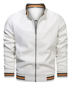 mens-white-faux-leather-bomber-jacket