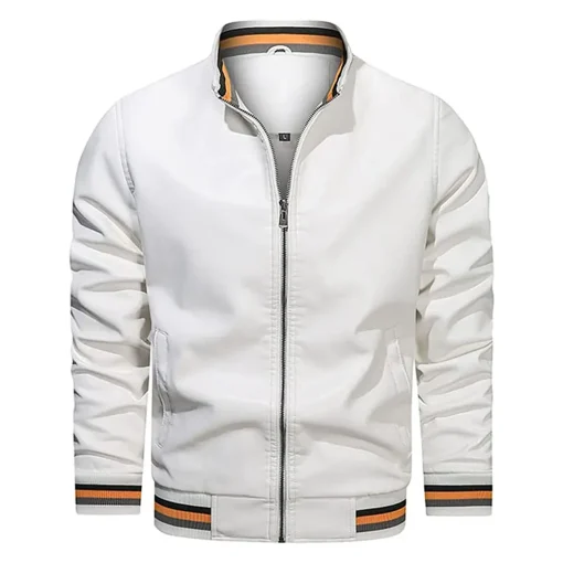 mens-white-faux-leather-bomber-jacket