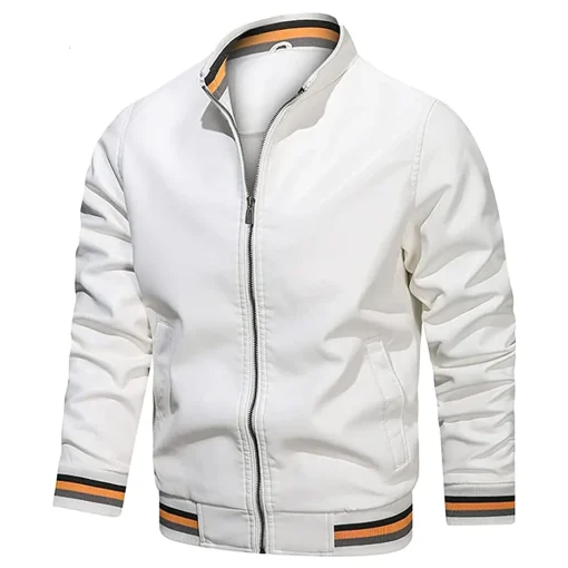 mens-white-faux-leather-bomber-jacket