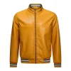 mens-yellow-faux-leather-bomber-jacket