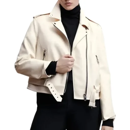 womens-beige-faux-leather-biker-jacket