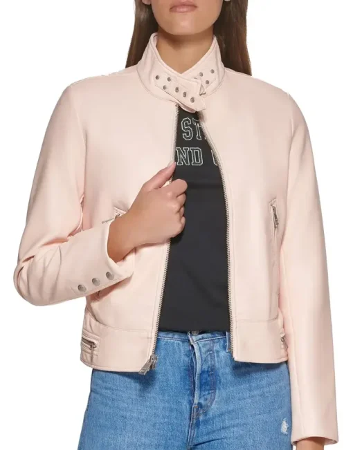 womens-beige-faux-leather-racer-jacket