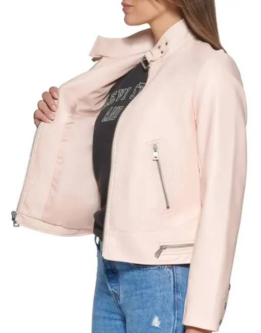 womens-beige-faux-leather-racer-jacket