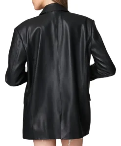 womens-oversized-black-faux-leather-blazer