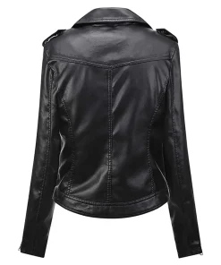 womens-black-faux-leather-classic-motorcycle-jacket