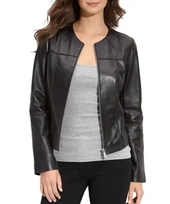 womens-black-faux-leather-collarless-moto-biker-jacket