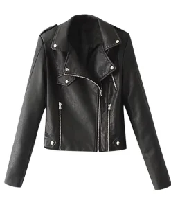 womens-black-faux-leather-long-sleeves-jacket