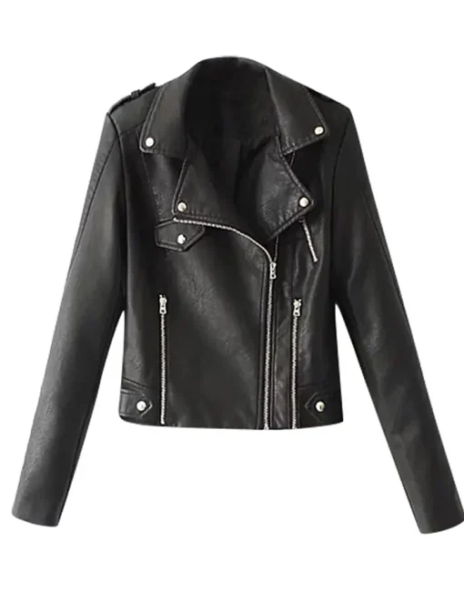 womens-black-faux-leather-long-sleeves-jacket