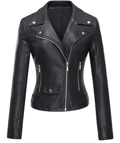 womens-black-faux-leather-moto-biker-jacket