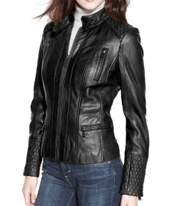 womens-black-faux-leather-slim-fit-biker-jacket