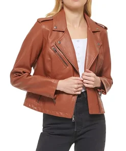 womens-brown-faux-leather-asymmetrical-zip-motorcycle-jacket