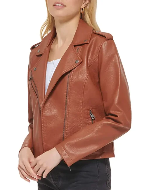 womens-brown-faux-leather-asymmetrical-zip-motorcycle-jacket