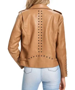 womens-brown-faux-leather-long-sleeve-jacket