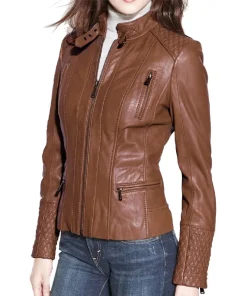 womens-brown-faux-leather-slim-fit-biker-jacket