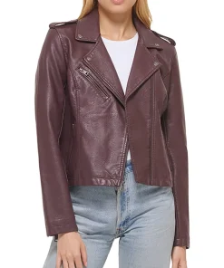 womens-burgundy-faux-leather-asymmetrical-zip-motorcycle-jacket