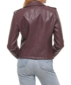 womens-burgundy-faux-leather-asymmetrical-zip-motorcycle-jacket