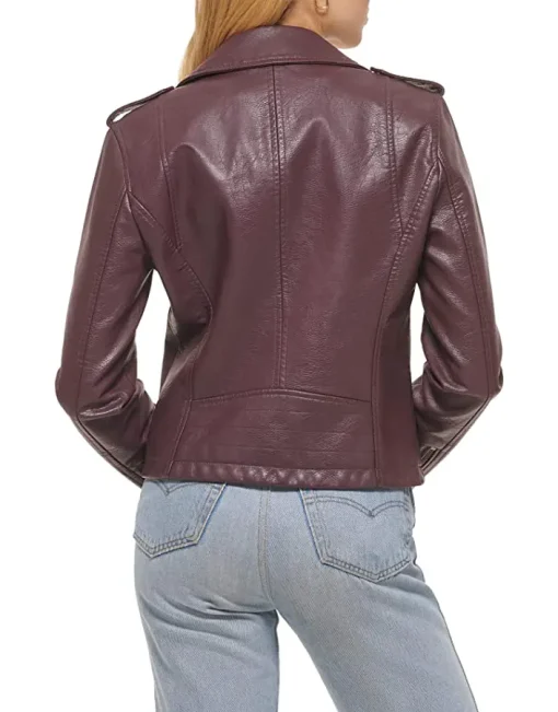 womens-burgundy-faux-leather-asymmetrical-zip-motorcycle-jacket