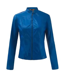 womens-casual-slim-fit-blue-faux-leather-biker-jacket