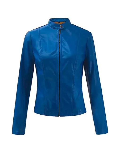 womens-casual-slim-fit-blue-faux-leather-biker-jacket