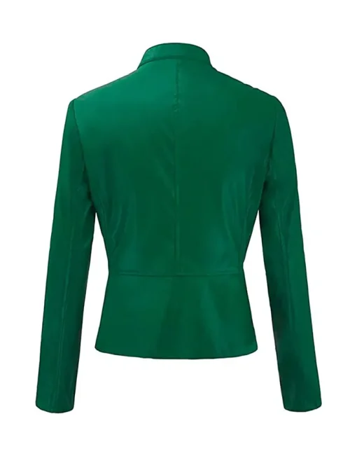 womens-casual-slim-fit-dark-green-faux-leather-biker-jacket