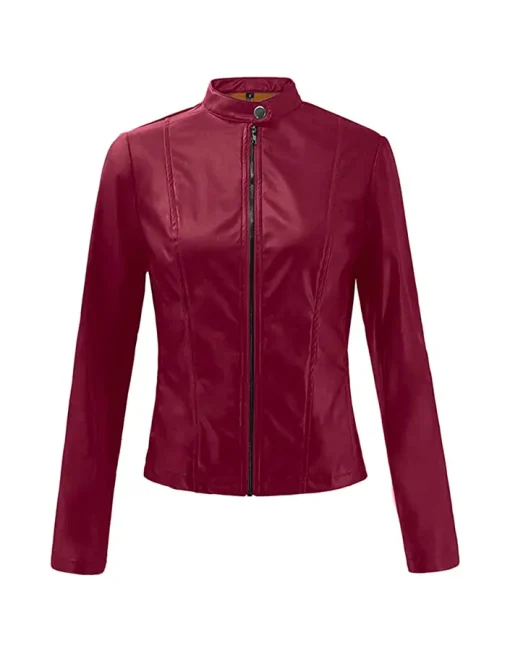 womens-casual-slim-fit-maroon-faux-leather-biker-jacket