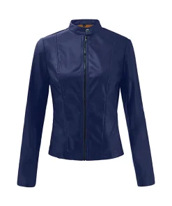 womens-casual-slim-fit-navy-blue-faux-leather-biker-jacket