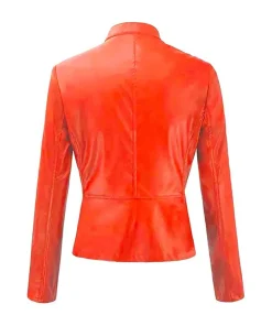 womens-casual-slim-fit-orange-faux-leather-biker-jacket