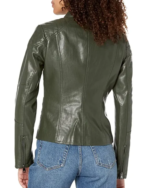 womens-classic-short-moto-dark-green-faux-leather-jacket