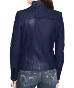 womens-dark-blue-faux-leather-slim-fit-biker-jacket