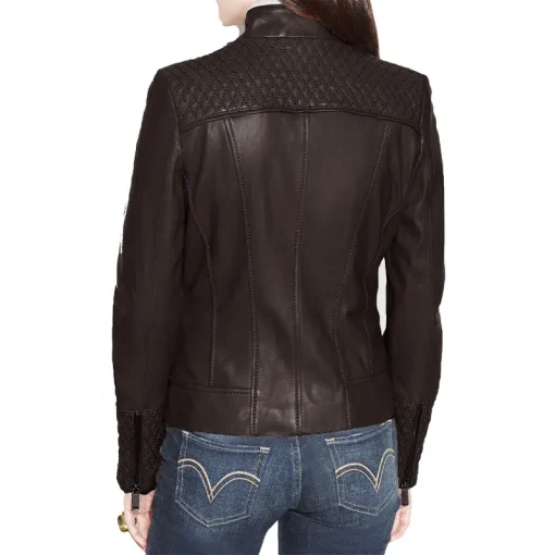 womens-dark-brown-faux-leather-slim-fit-biker-jacket