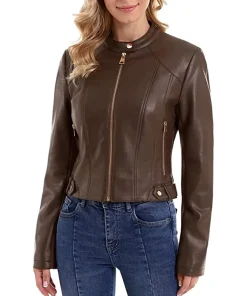 womens-zip-up-dark-brown-faux-leather-slim-fit-jacket