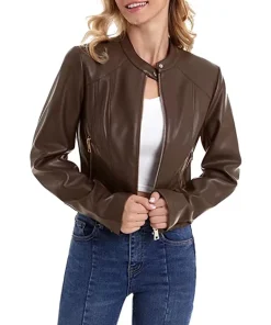 womens-zip-up-dark-brown-faux-leather-slim-fit-jacket