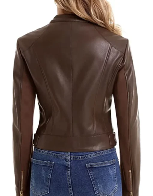 womens-zip-up-dark-brown-faux-leather-slim-fit-jacket