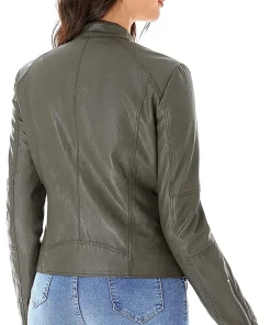 womens-green-faux-leather-zip-up-slim-fit-jacket