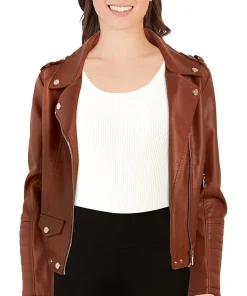 womens-faux-leather-brown-motorcycle-jacket