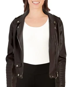 womens-faux-leather-coffee-brown-motorcycle-jacket