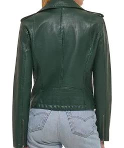 womens-green-faux-leather-asymmetrical-zip-motorcycle-jacket