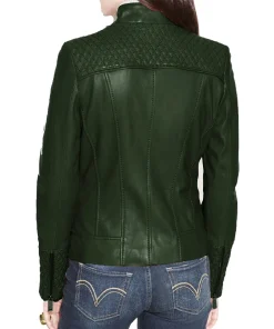 womens-green-faux-leather-slim-fit-biker-jacket