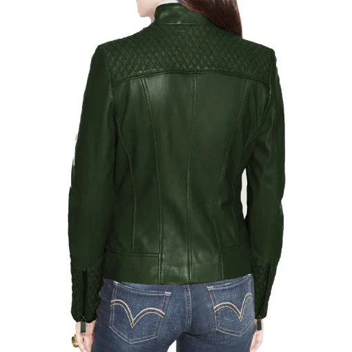 womens-green-faux-leather-slim-fit-biker-jacket