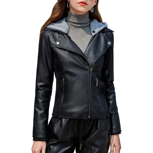 womens-hooded-black-faux-leather-slim-fit-jacket