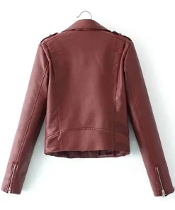 womens-maroon-faux-leather-classic-motorcycle-jacket